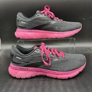Brooks Trace 2 Womens Size 9 Black Gray Pink Running Shoes Sneakers 1203751B579
